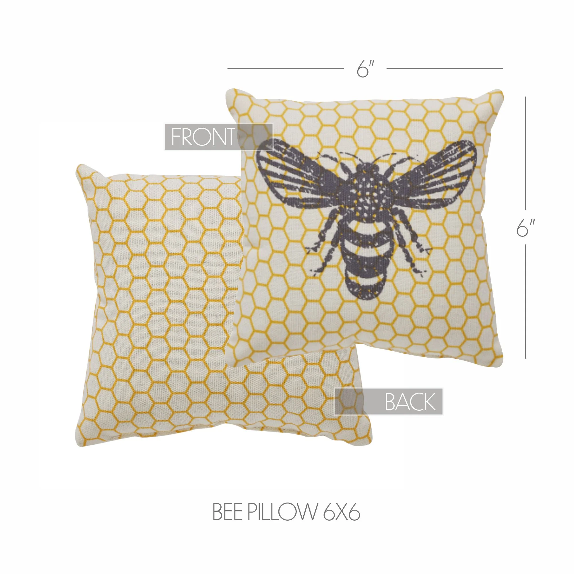 Buzzy Bees Bee 6" Mini Accent Pillow - Image 4