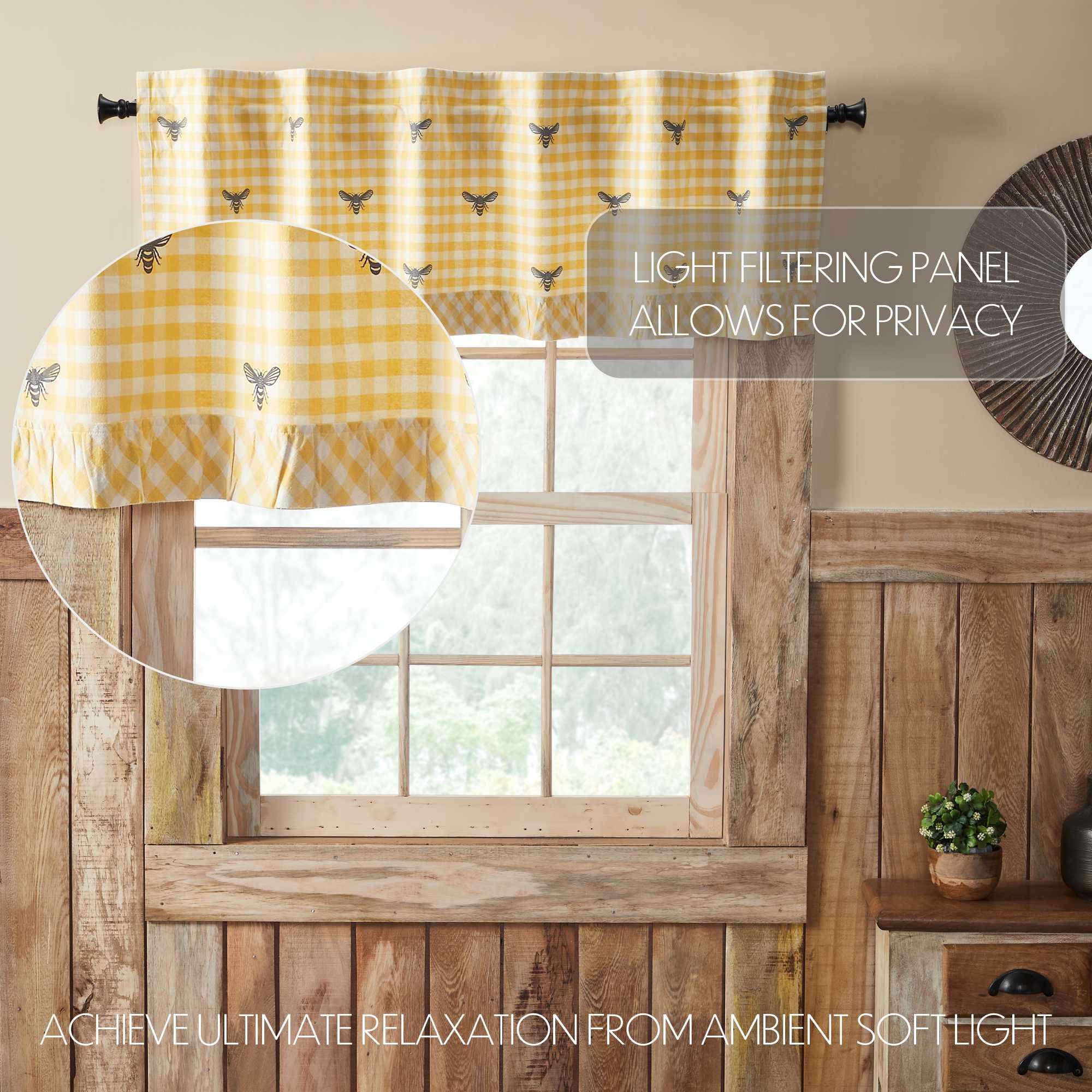 Buzzy Bees Ruffled Valance 18" x 60" - Image 5