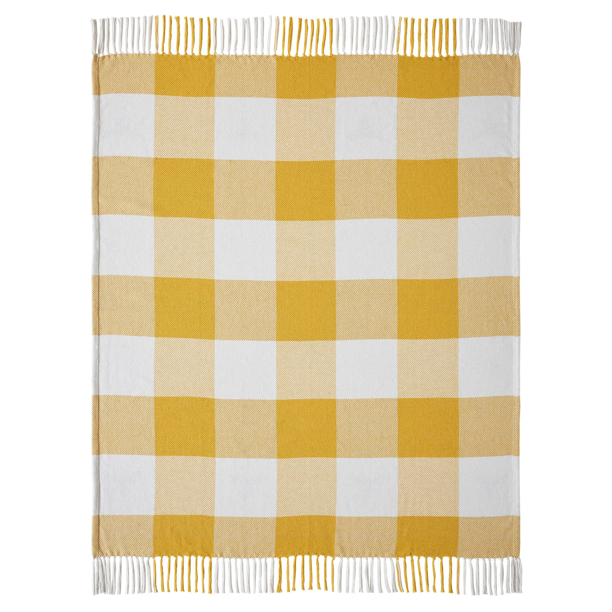 Buzzy Bees Woven Yellow and White Throw - Image 3