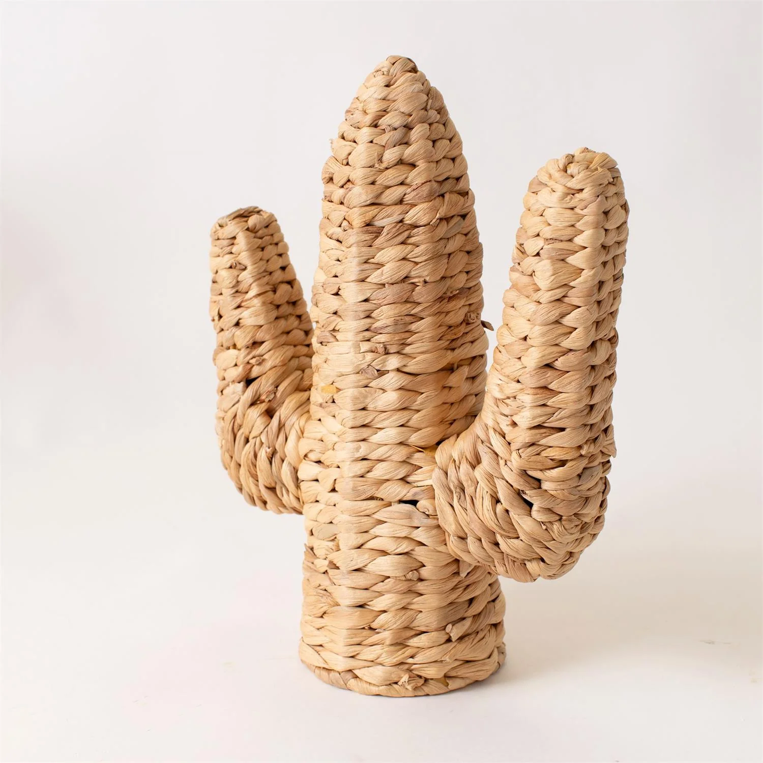 Cactus Figure Woven Water Hyacinth 15" H