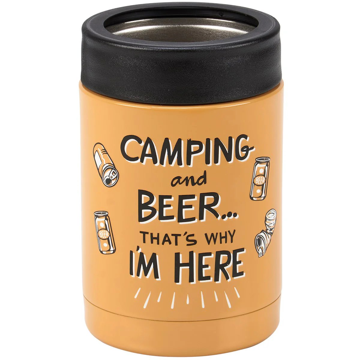 Camping And Beer That's Why I'm Here Can Cooler - Image 3