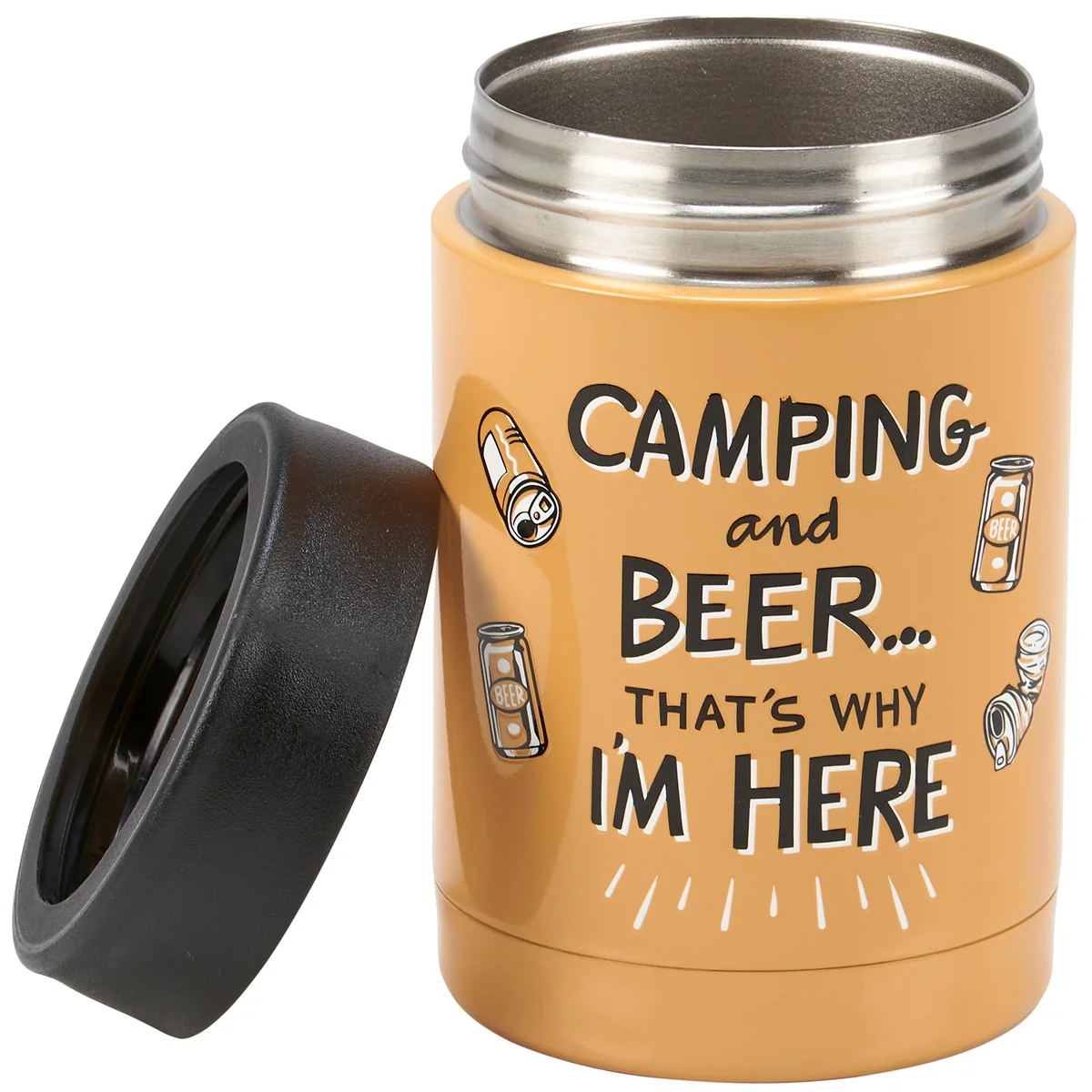 Camping And Beer That's Why I'm Here Can Cooler - Image 5