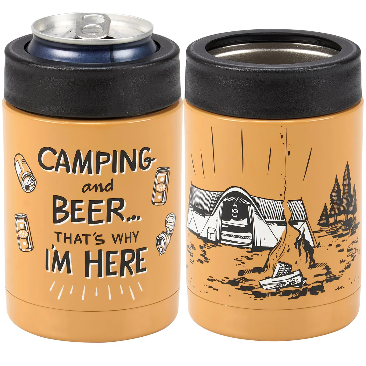 Camping And Beer That's Why I'm Here Can Cooler - Image 6