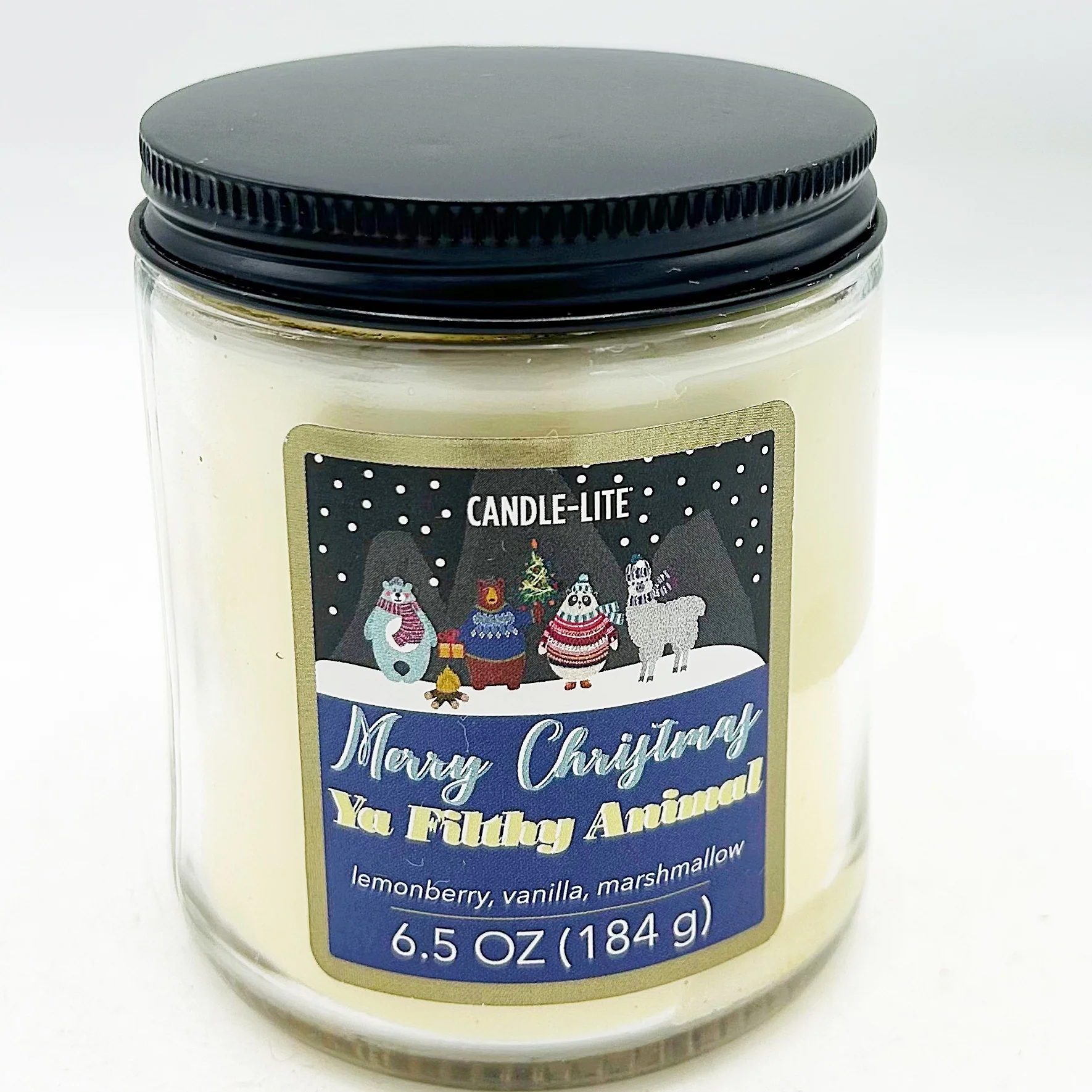 💙 Candle-Lite Merry Christmas Ya Filthy Animal 6.5 oz Jar Candle