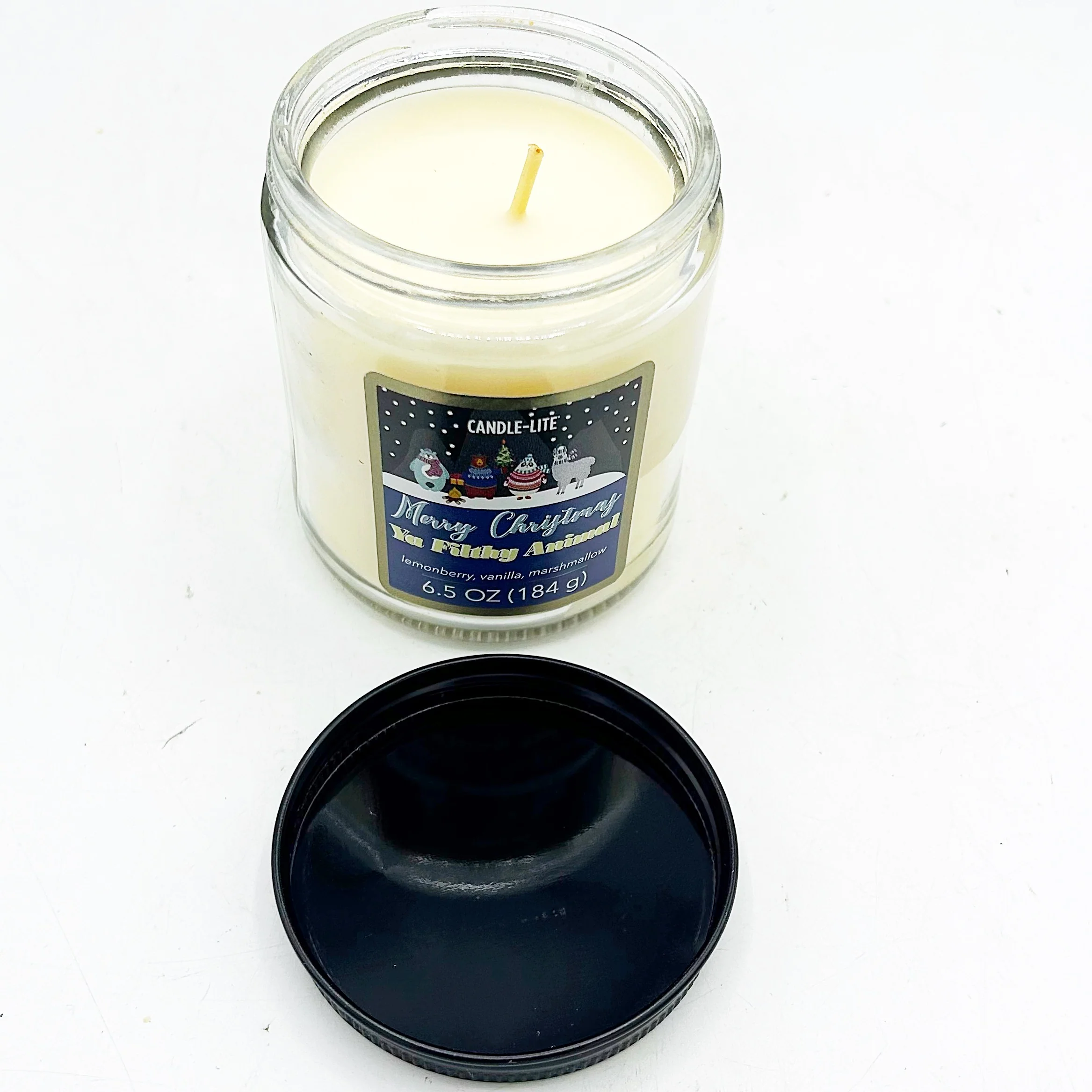 💙 Candle-Lite Merry Christmas Ya Filthy Animal 6.5 oz Jar Candle - Image 6