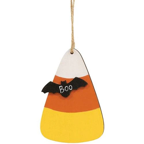 💙 Candy Corn With Boo Bat Ornament