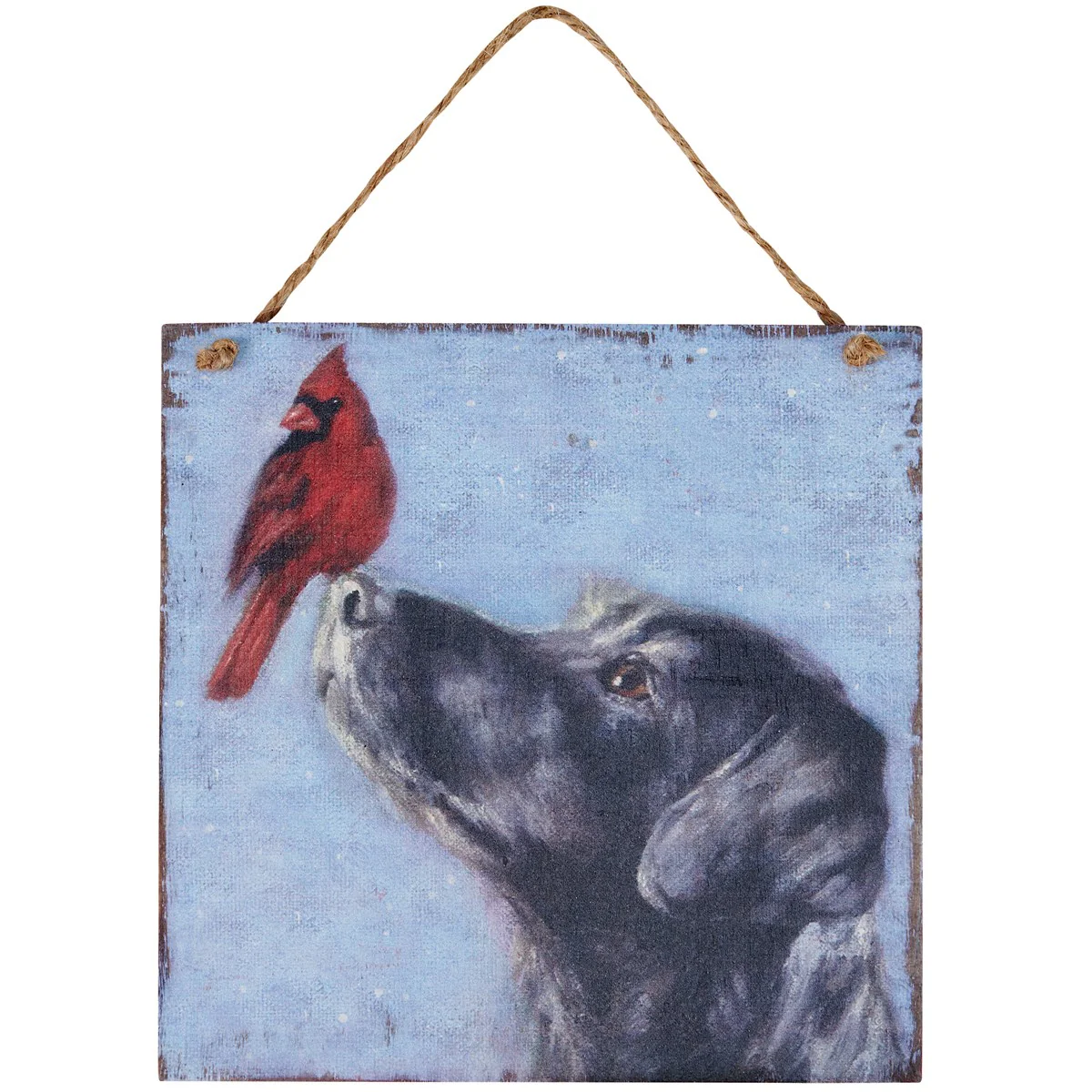 💙 Cardinal And Black Lab Ornament