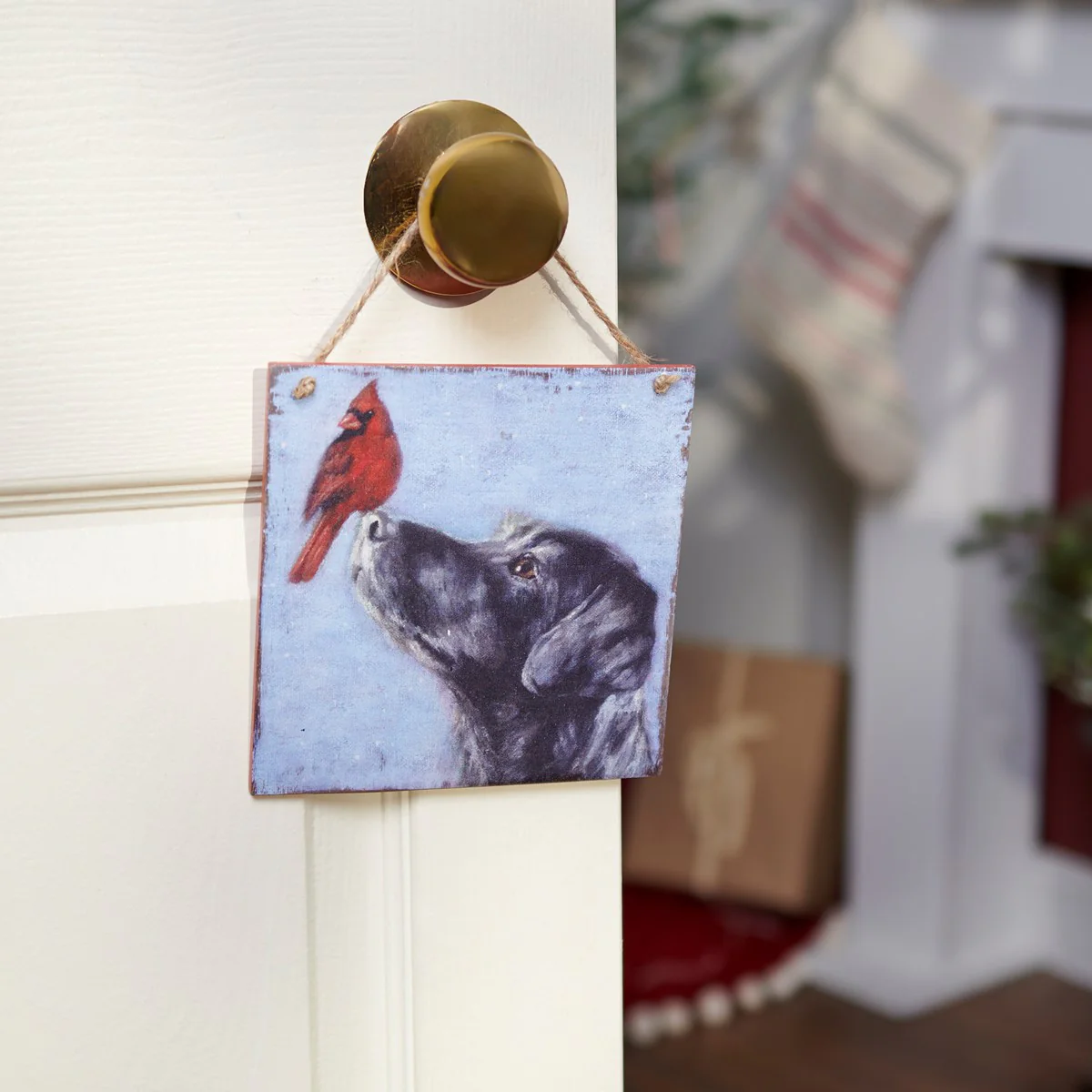 💙 Cardinal And Black Lab Ornament - Image 2