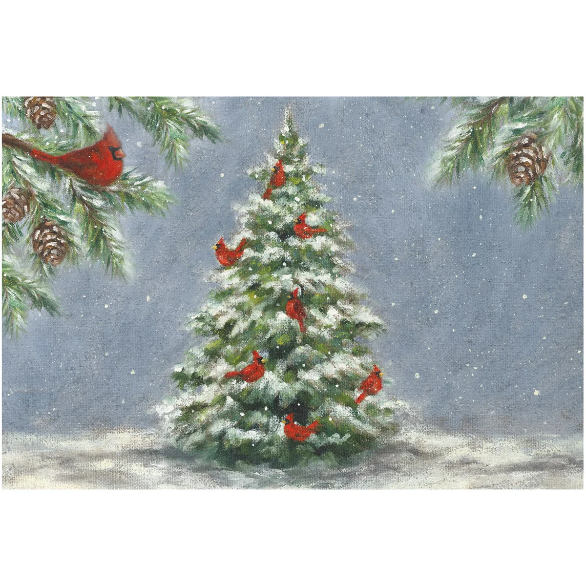 ๐ Cardinal and Tree Paper Placemat Pad Pack of 24 - Image 2