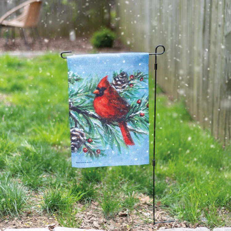Cardinal in Tree Garden Flag - Image 2