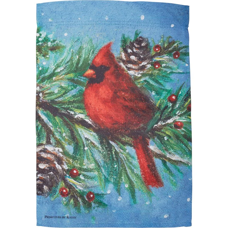 Cardinal in Tree Garden Flag - Image 3