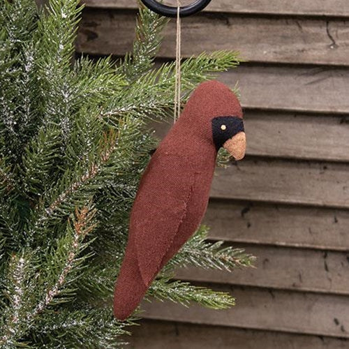 Cardinal Stuffed Primitive Ornament - Image 2