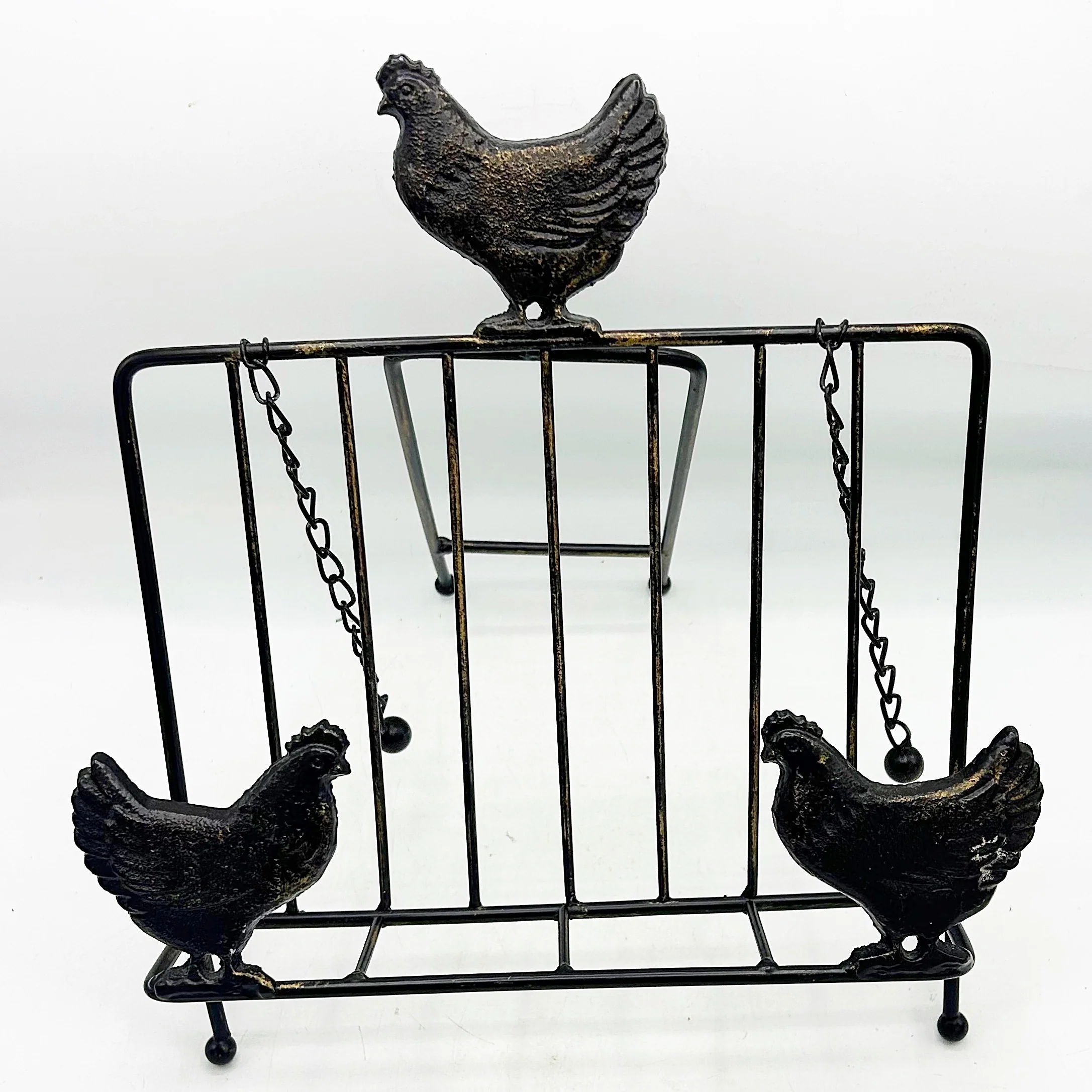 ๐ Cast Iron Black Chicken Recipe Cookbook Holder