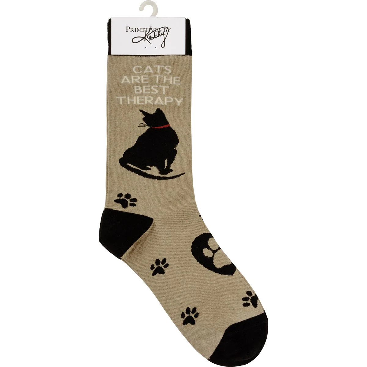 ๐ Cats Are The Best Therapy Unisex Fun Socks - Image 4