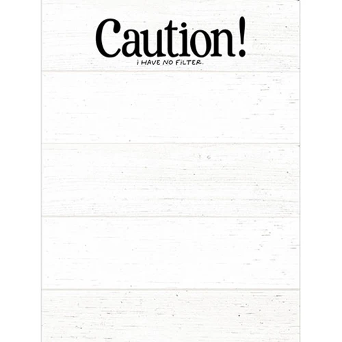 Caution! I Have No Filter Magnetic Notepad