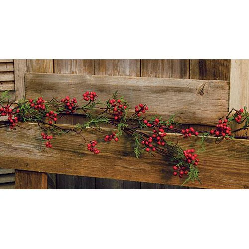 Cedar & Berry Faux Evergreen Garland 5 ft