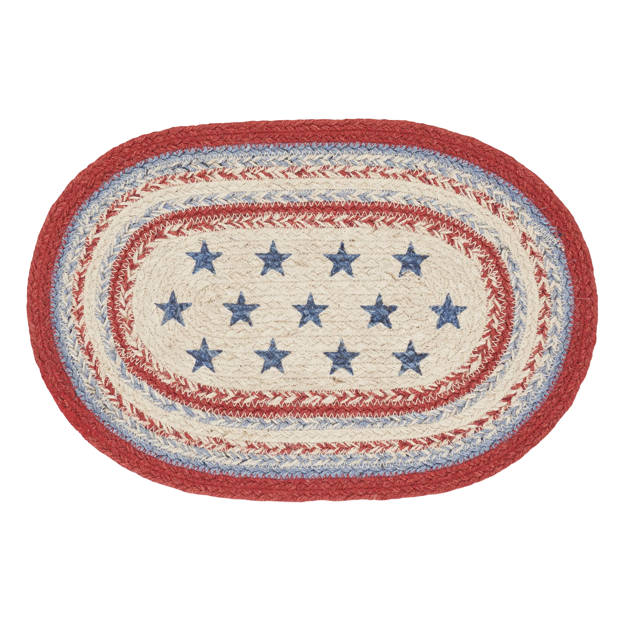 Celebration Americana Jute Oval Placemat 10" x 15" - Image 4