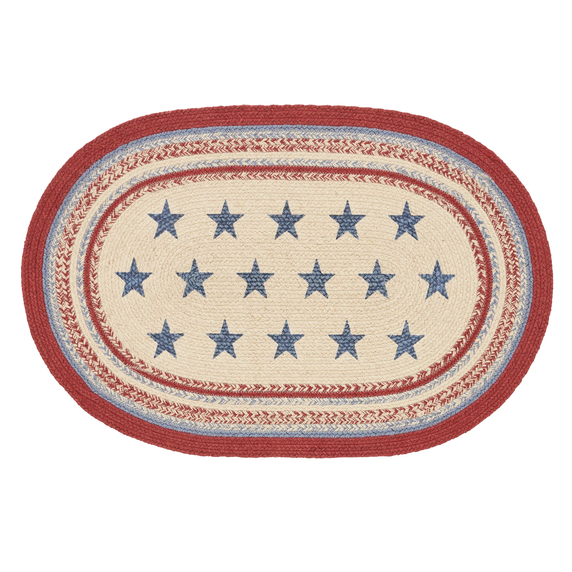 Celebration Americana Oval Jute Rug 24" x 36" - Image 3