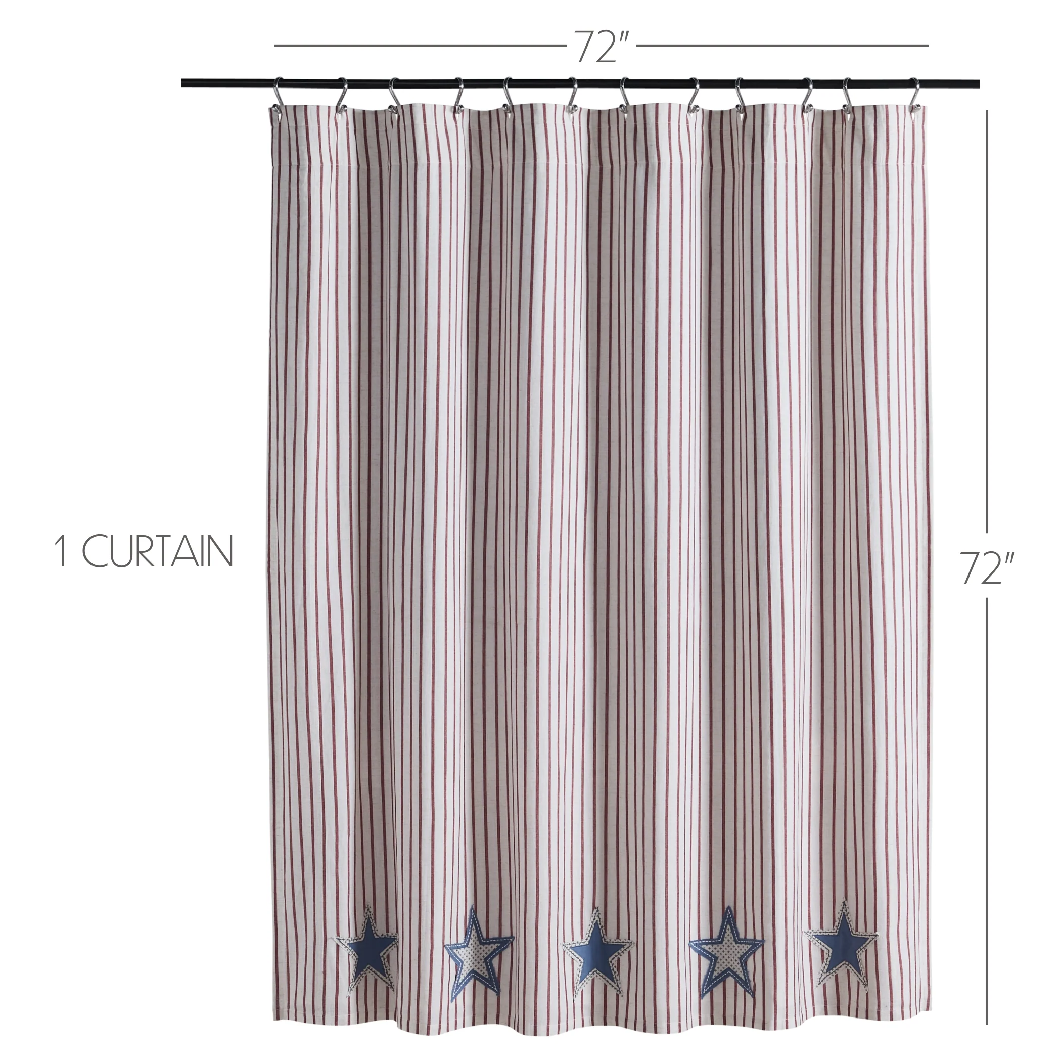 Celebration Applique Star Shower Curtain 72" - Image 5