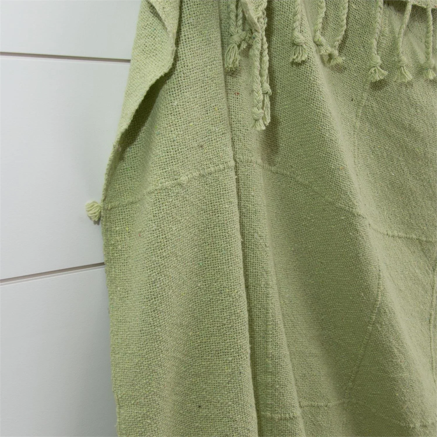 Celery Green Throw With Tassels - Image 2