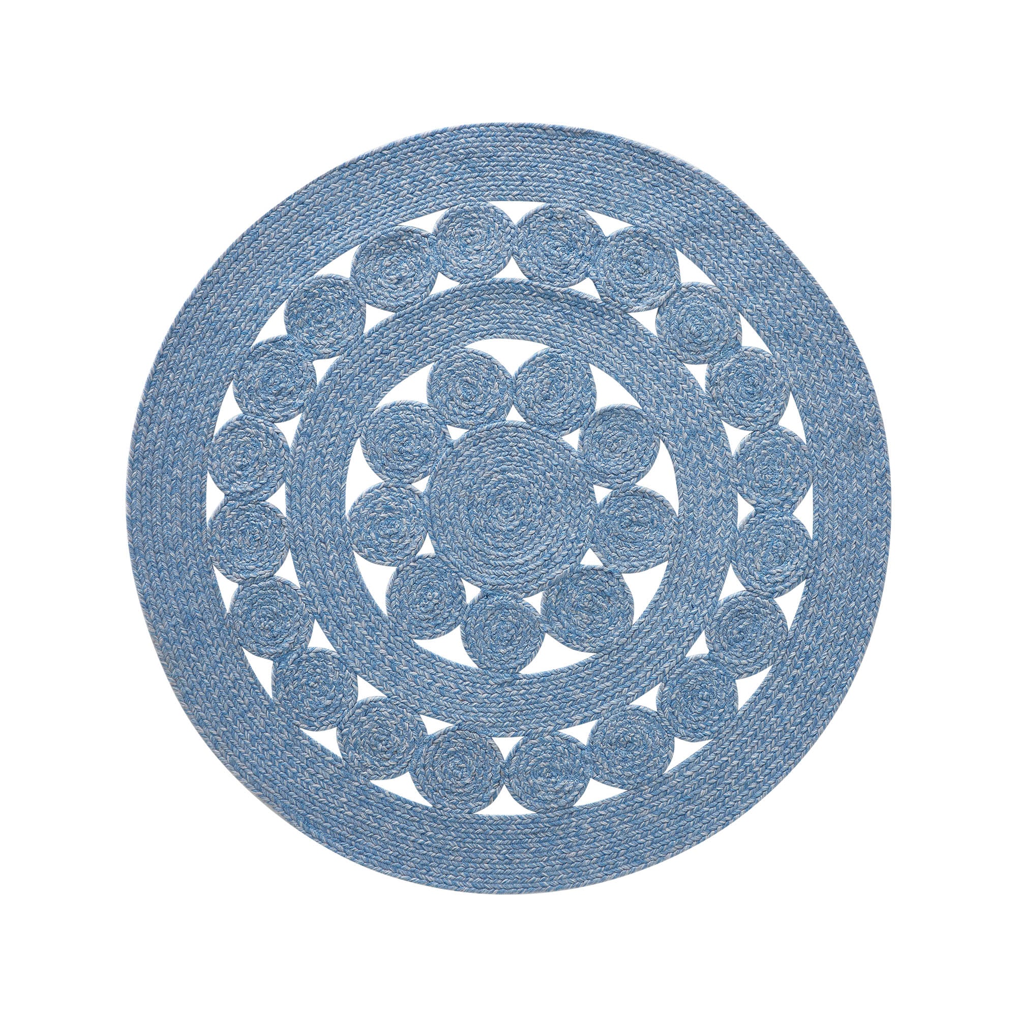 Celeste Blended Blue Indoor/Outdoor Rug 3ft Round - Image 5