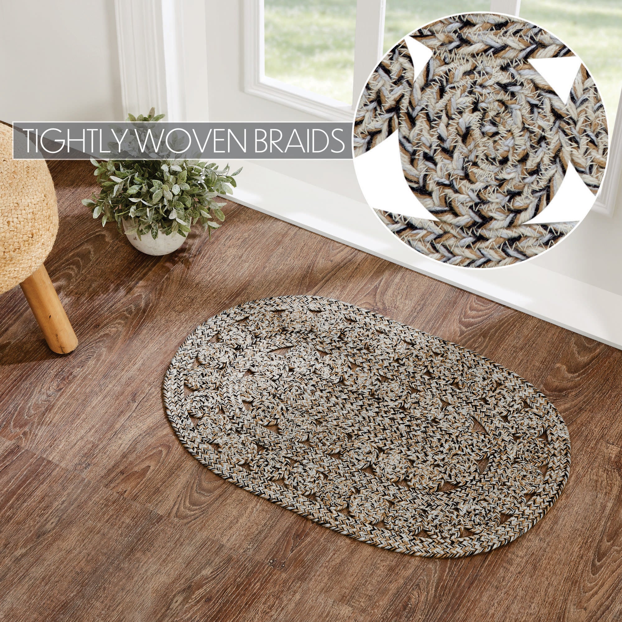 Celeste Blended Pebble 30" Indoor/Outdoor Oval Rug - Image 5