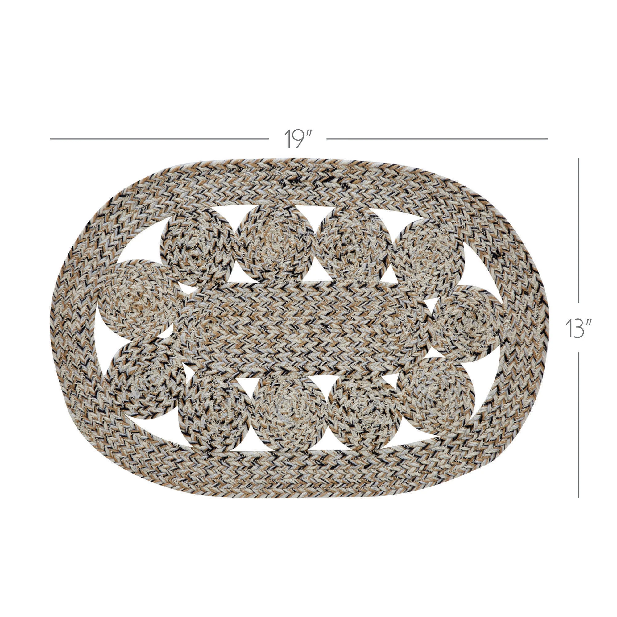 Celeste Blended Pebble Indoor/Outdoor 19" Placemat - Image 3