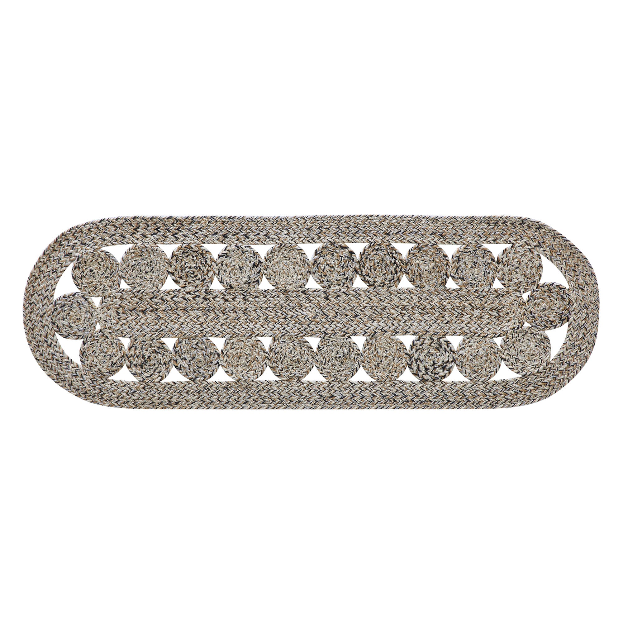 Celeste Blended Pebble Indoor/Outdoor 36" Oval Table Runner - Image 2