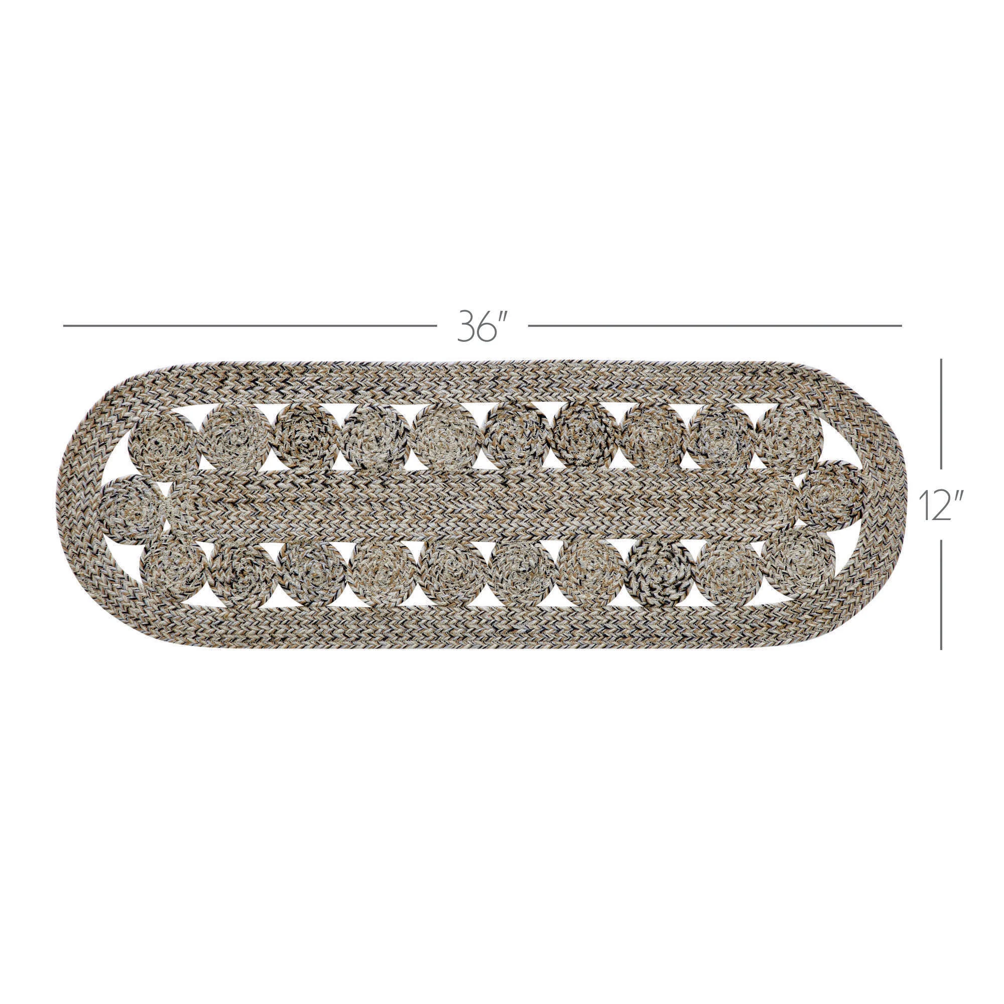 Celeste Blended Pebble Indoor/Outdoor 36" Oval Table Runner - Image 4
