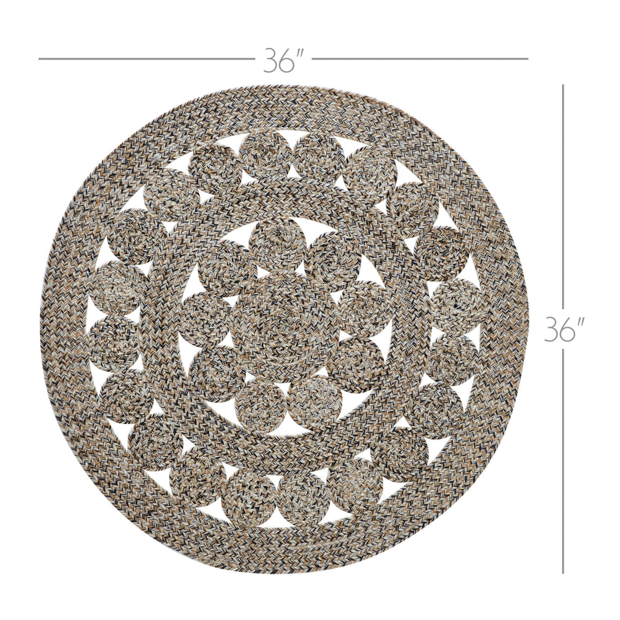 Celeste Blended Pebble Indoor/Outdoor 36" Round Rug - Image 4