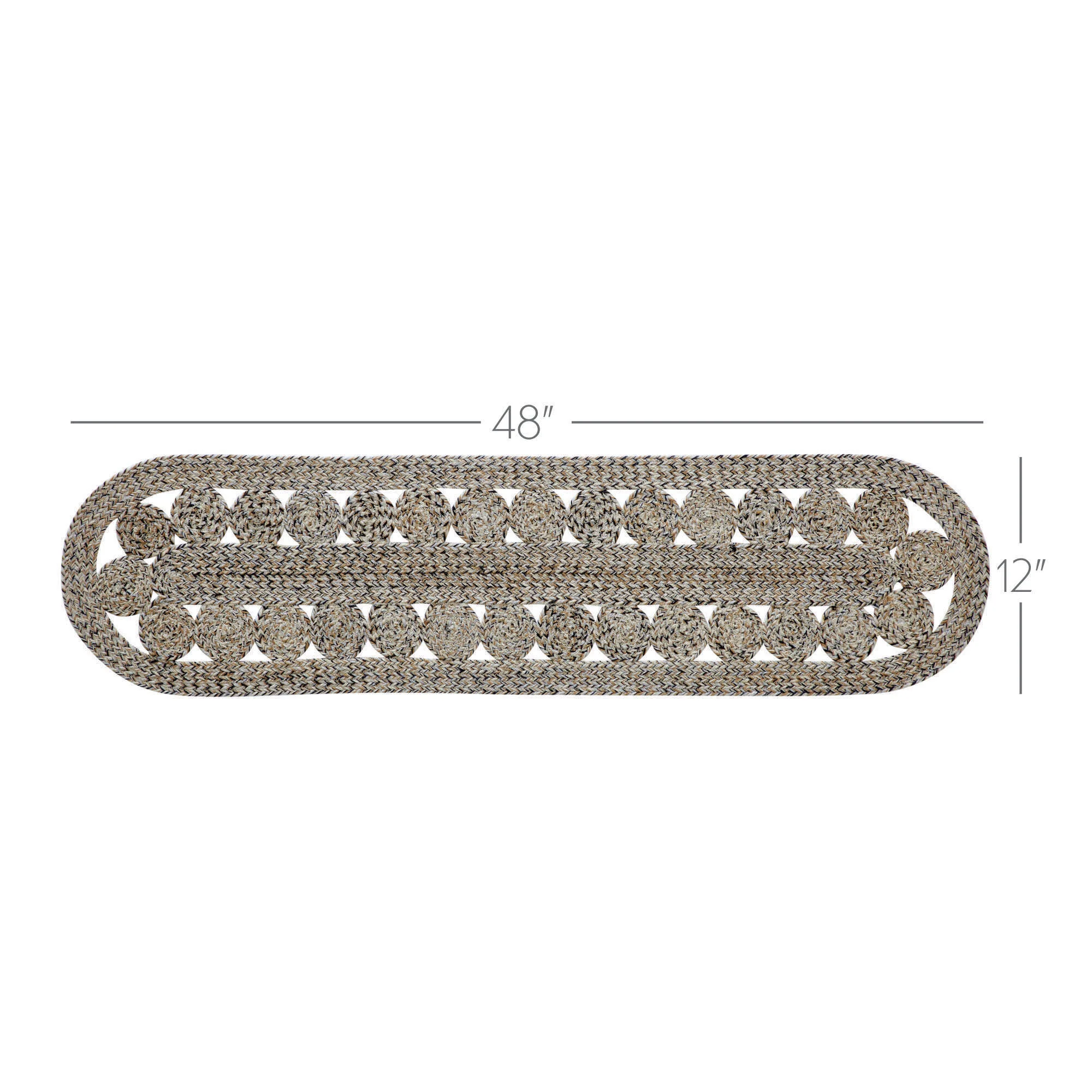 Celeste Blended Pebble Indoor/Outdoor 48" Oval Table Runner - Image 3