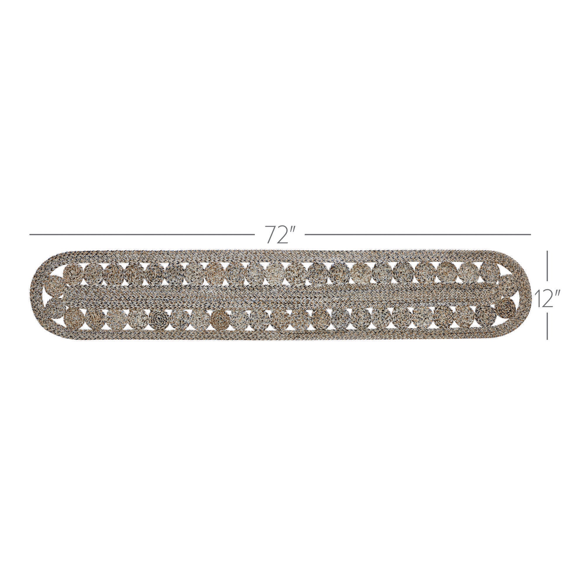 Celeste Blended Pebble Indoor/Outdoor 72" Oval Table Runner - Image 3