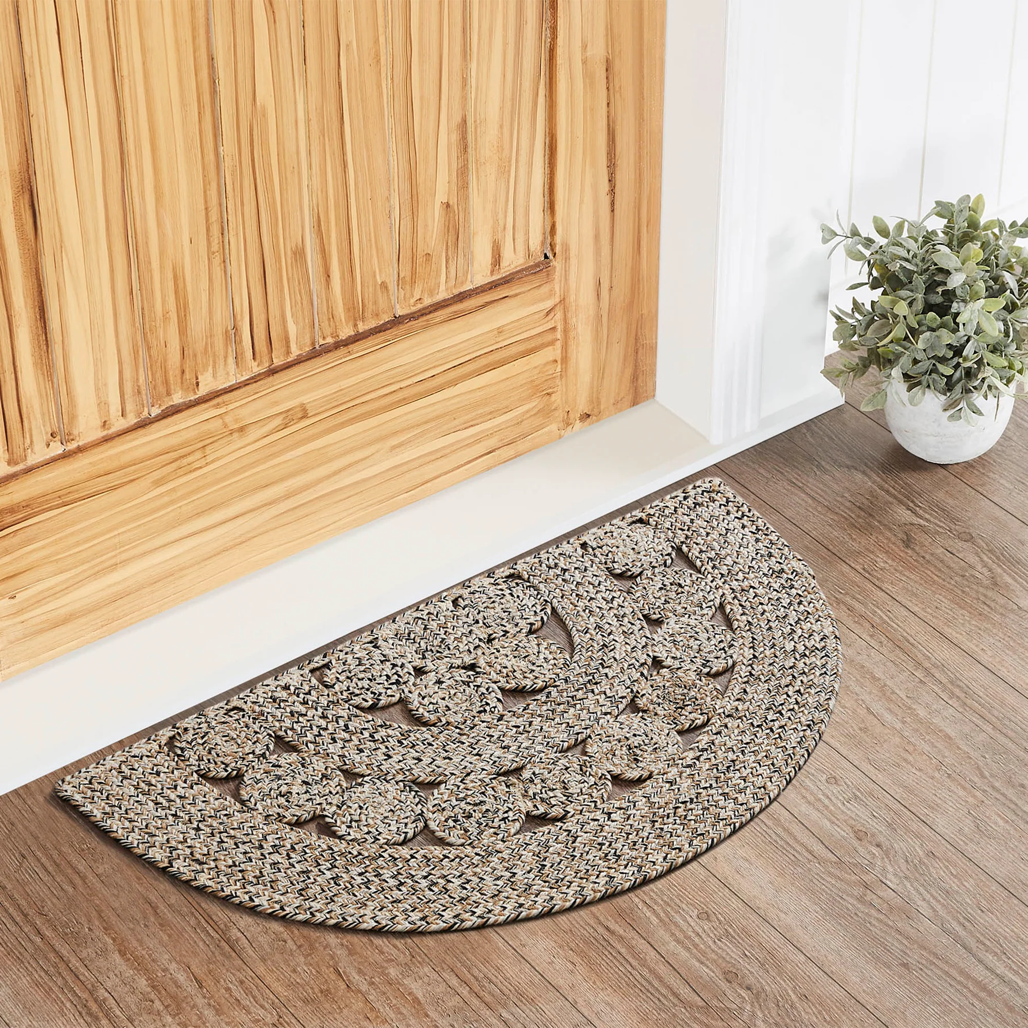 Celeste Blended Pebble Indoor/Outdoor Half Circle Rug