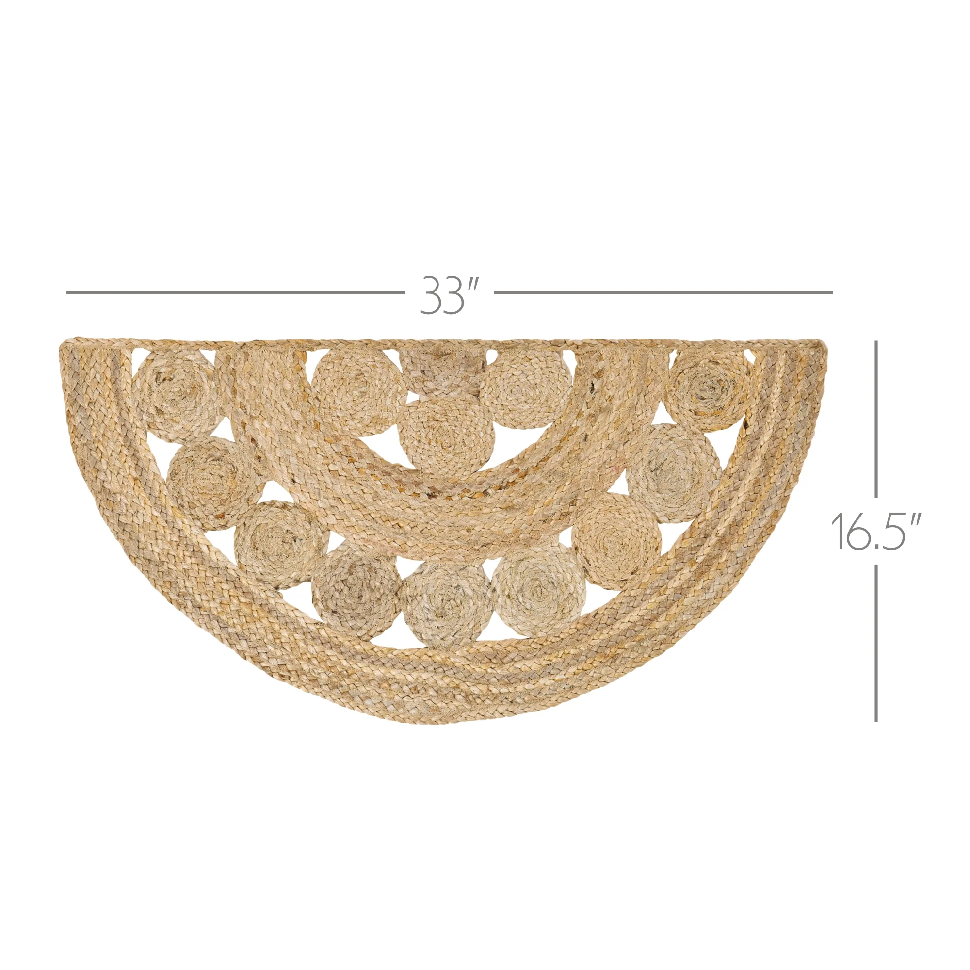 Celeste Jute Rug Half Circle 16.5'' x 33'' - Image 4
