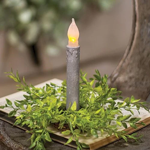 Cement Look 6" Timer Taper Candle