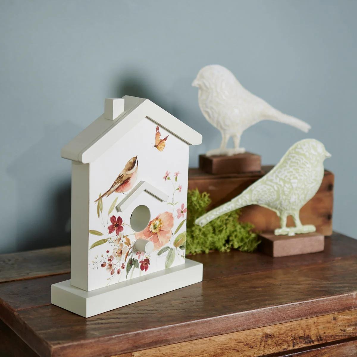 Chickadee Bird House Decorative Sitter - Image 2
