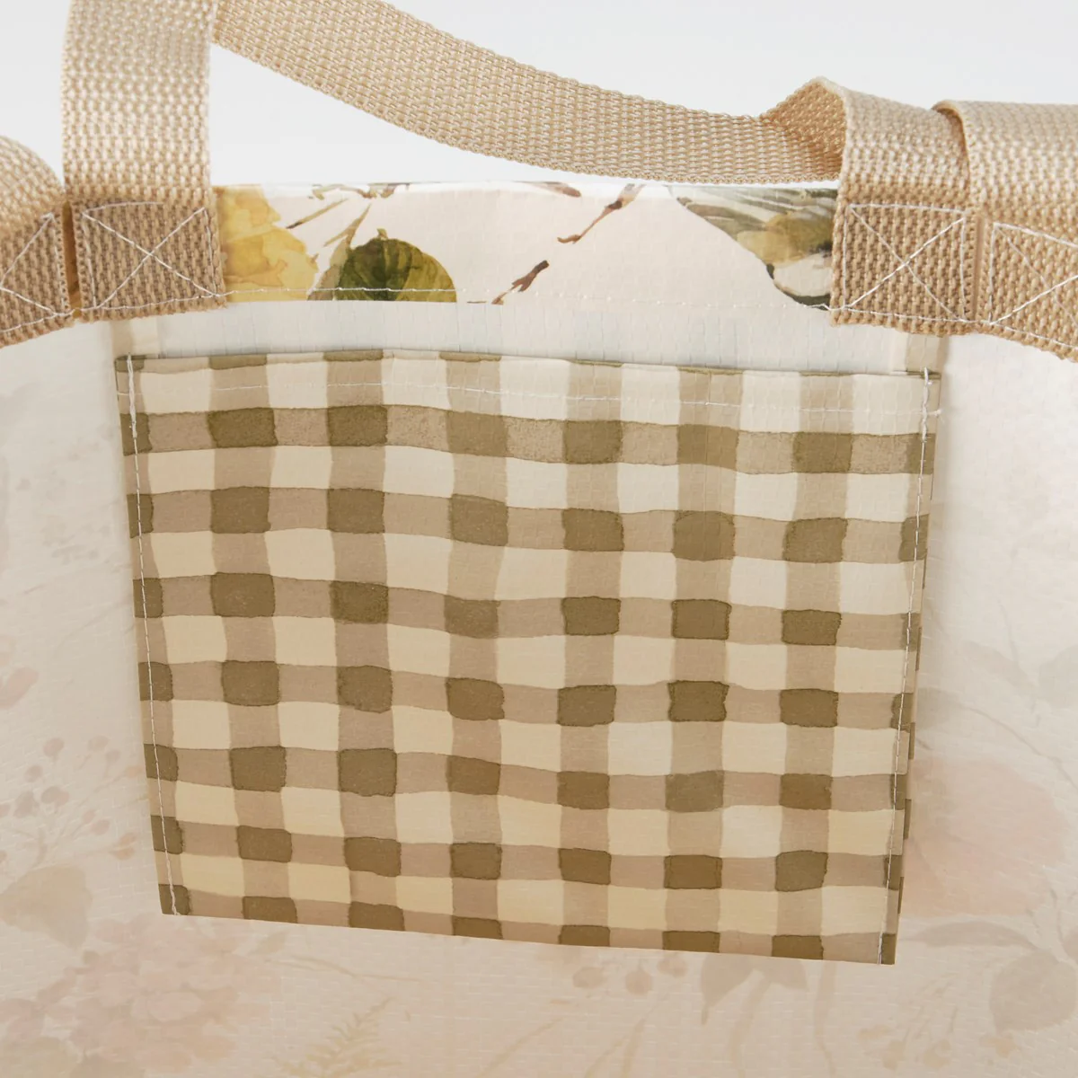 💙 Chickadees and Florals Market Tote Bag - Image 4