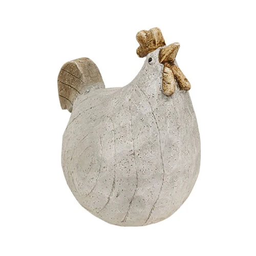 Chicken Carved Look Resin 4" Sitter - Image 2