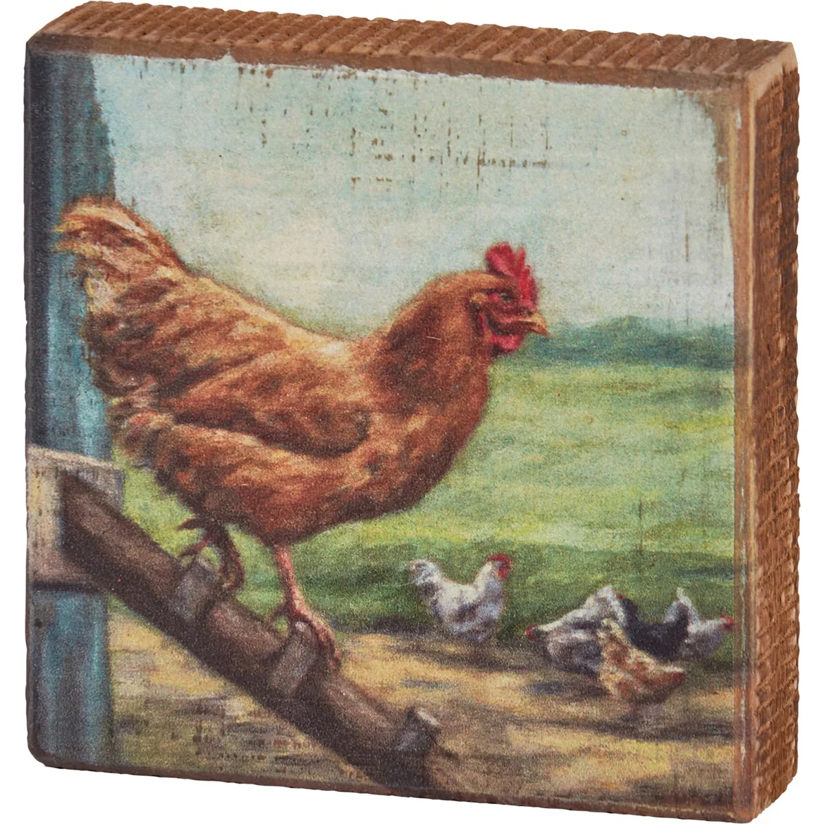 ๐ Chicken Coop 4" Small Wooden Block Sign