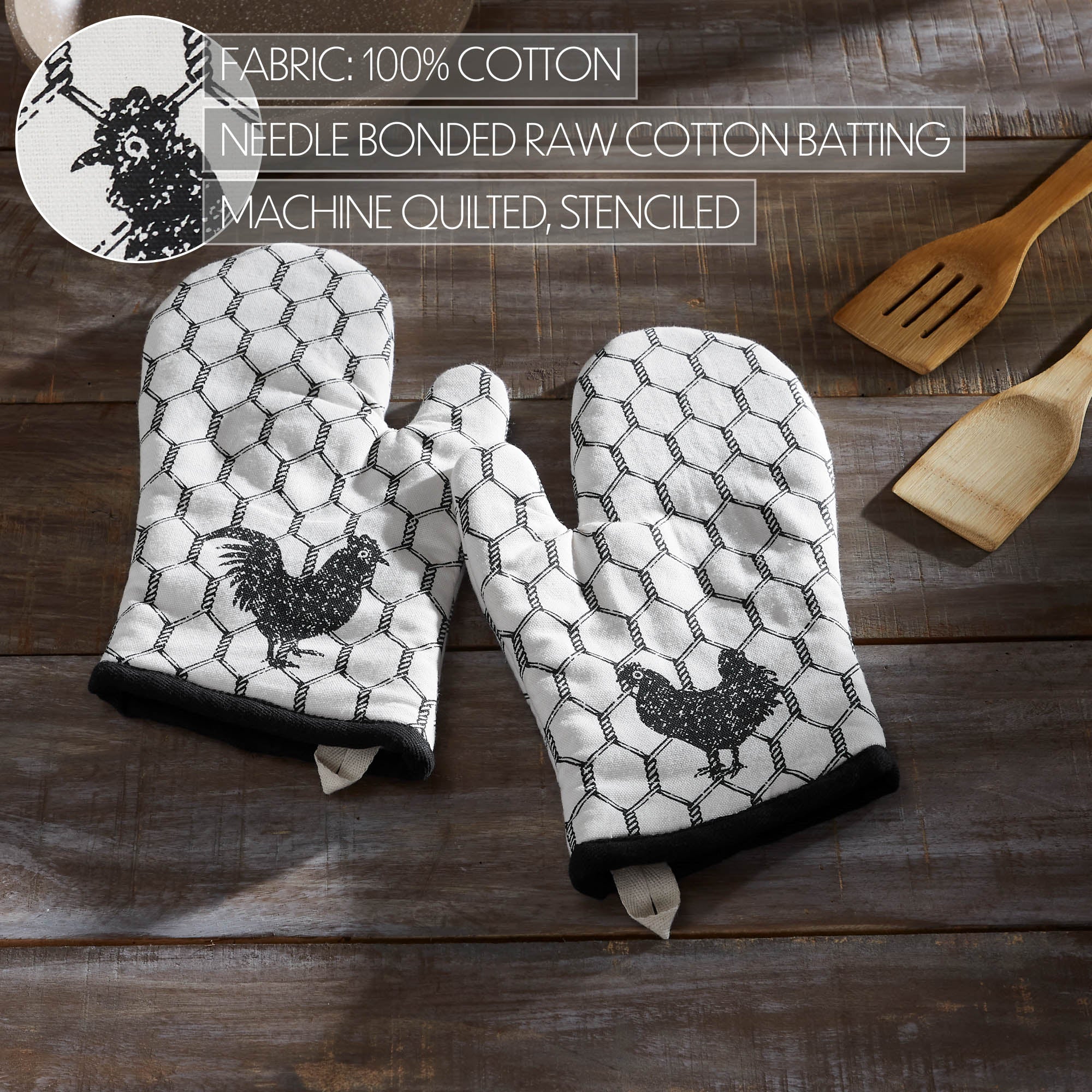 Chicken Down Home Oven Mitt Set of 2 - Image 5