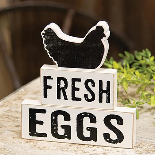 Chicken Fresh Eggs Stacking Blocks Set of 3