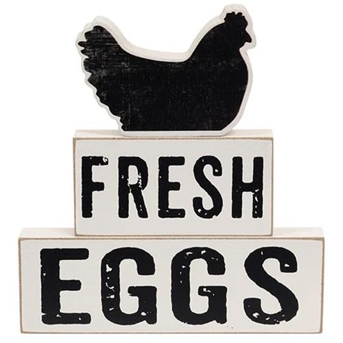 Chicken Fresh Eggs Stacking Blocks Set of 3 - Image 2