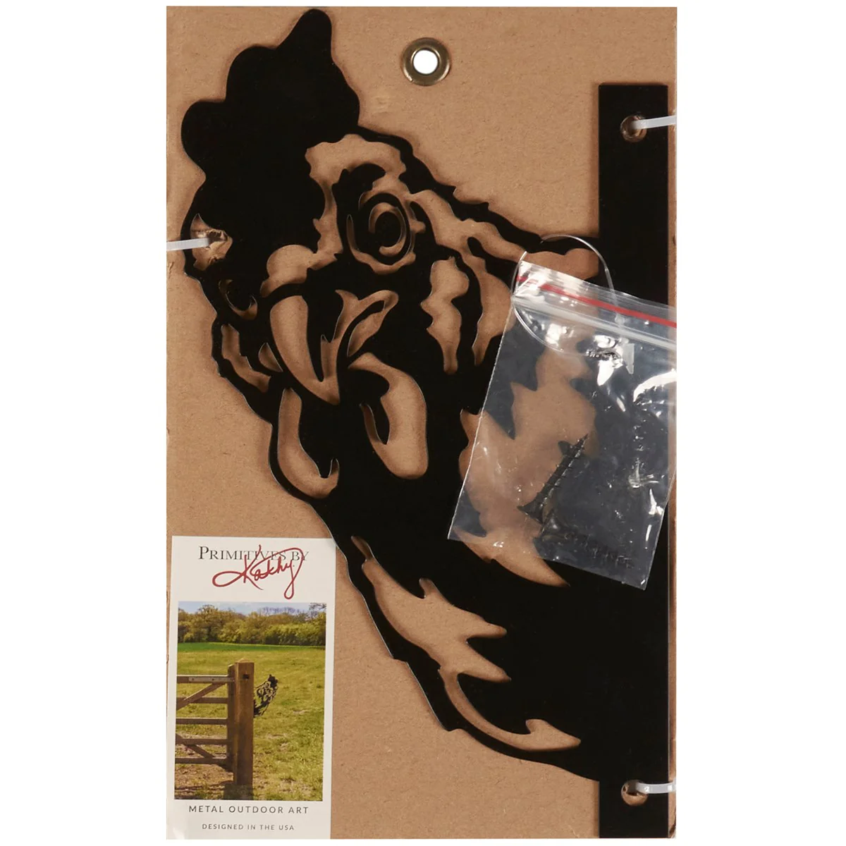 Chicken Metal Outdoor Art 8" H - Image 4