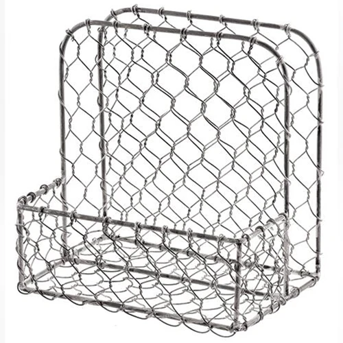 ๐ Chicken Wire Galvanized Metal Napkin Holder