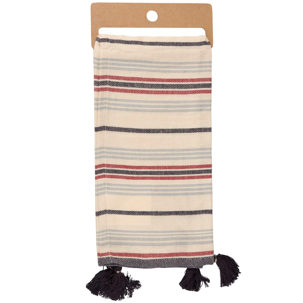 ๐ Chickens on the Farm Striped Kitchen Towel - Image 2
