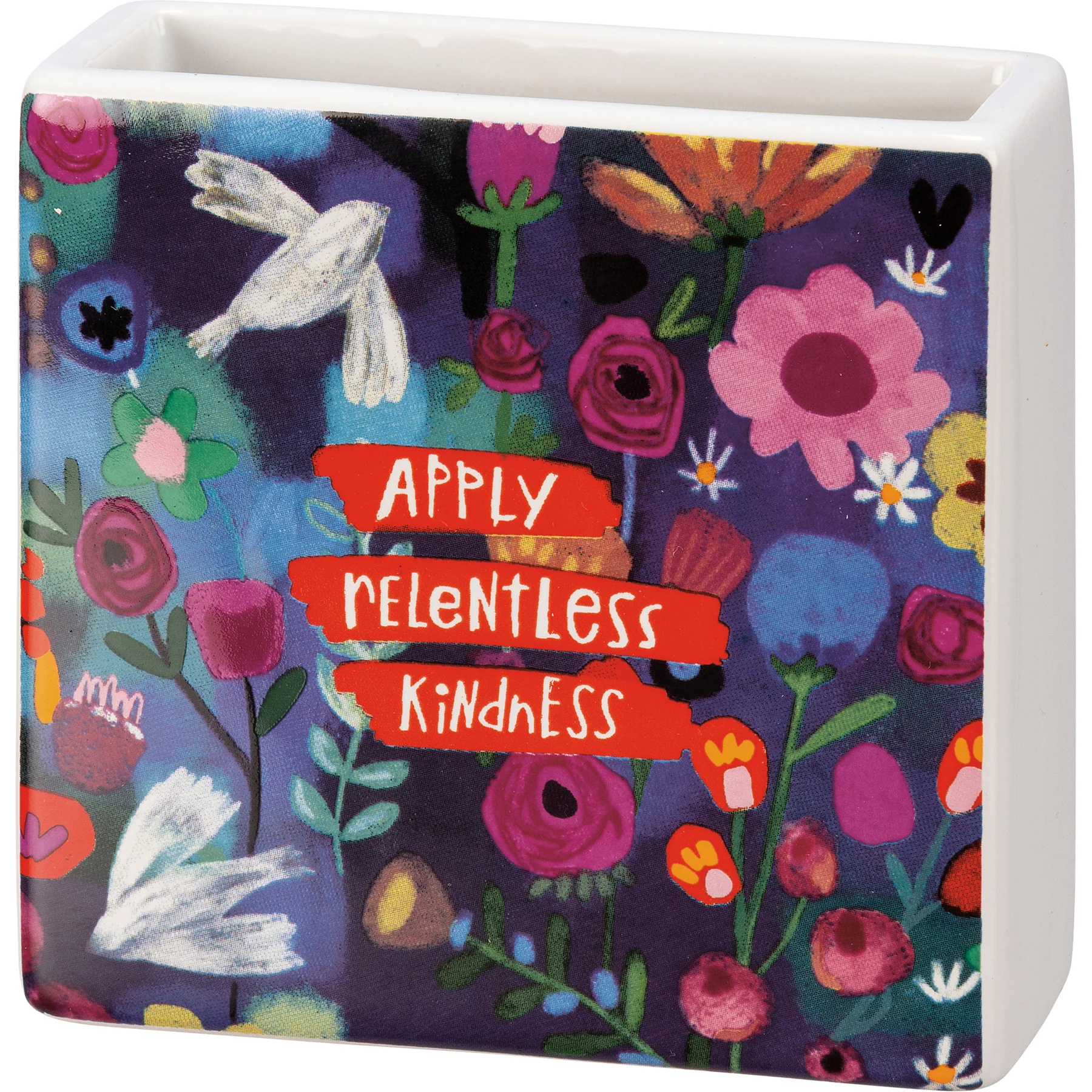 Surprise Me Sale 🤭 Choose Joy Apply Relentless Kindness Square Ceramic Vase Holder - Image 4