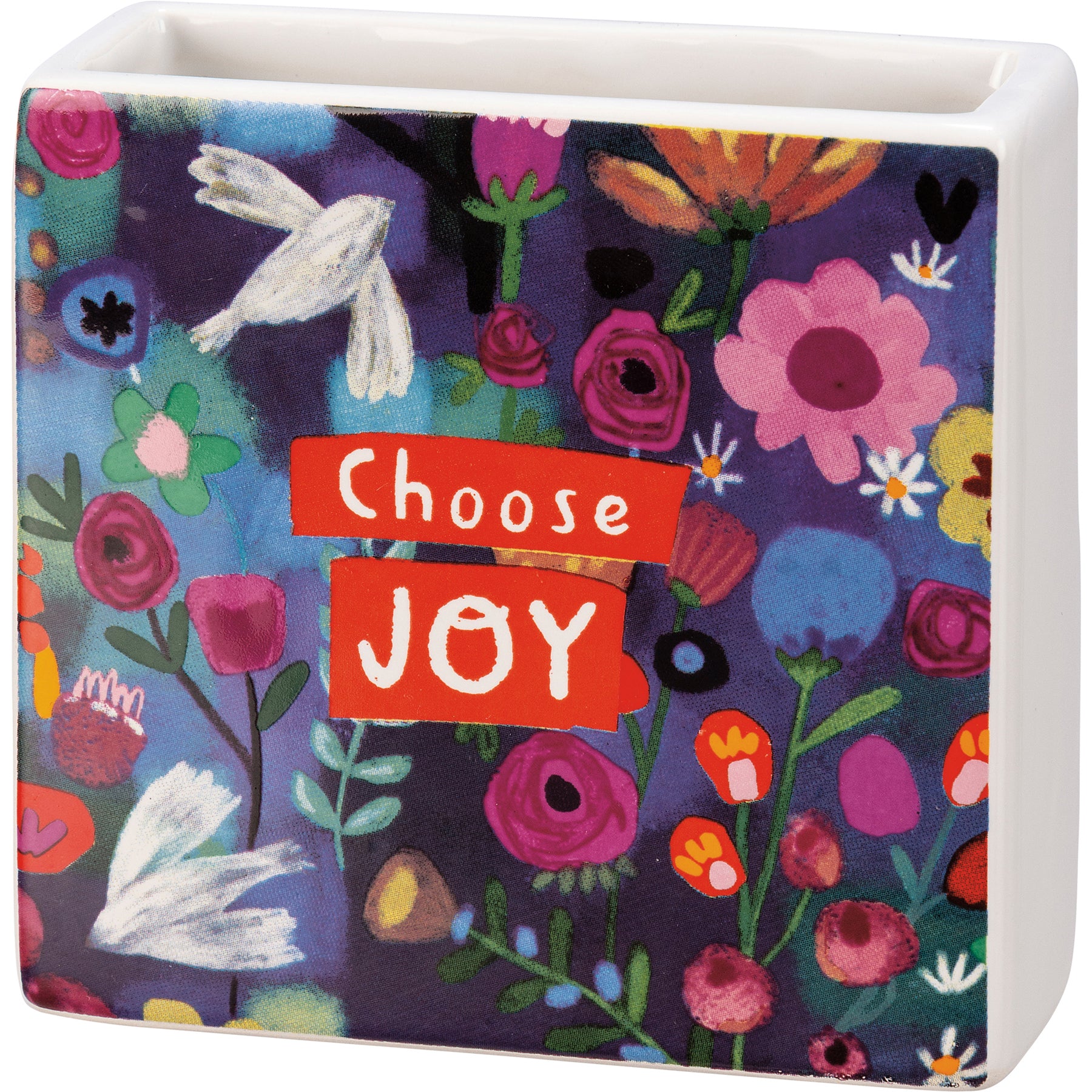Surprise Me Sale 🤭 Choose Joy Apply Relentless Kindness Square Ceramic Vase Holder - Image 5