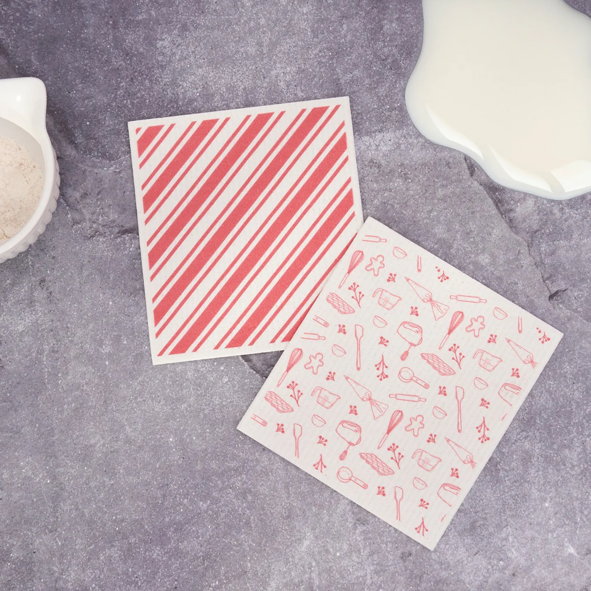 Christmas Baking Swedish Dishcloth Set - Image 2