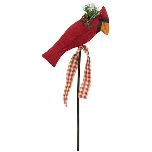 ๐ Christmas Cardinal Fabric 15" Pick
