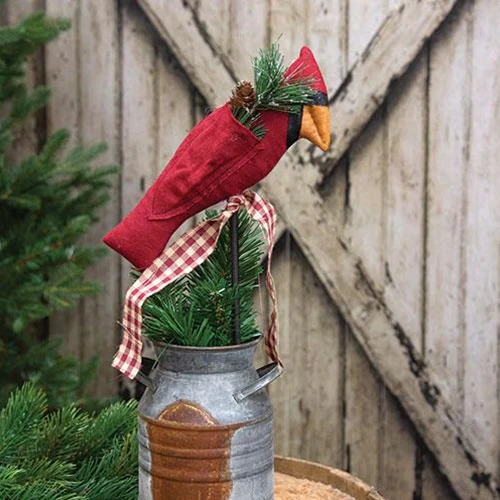 ๐ Christmas Cardinal Fabric 15" Pick - Image 2